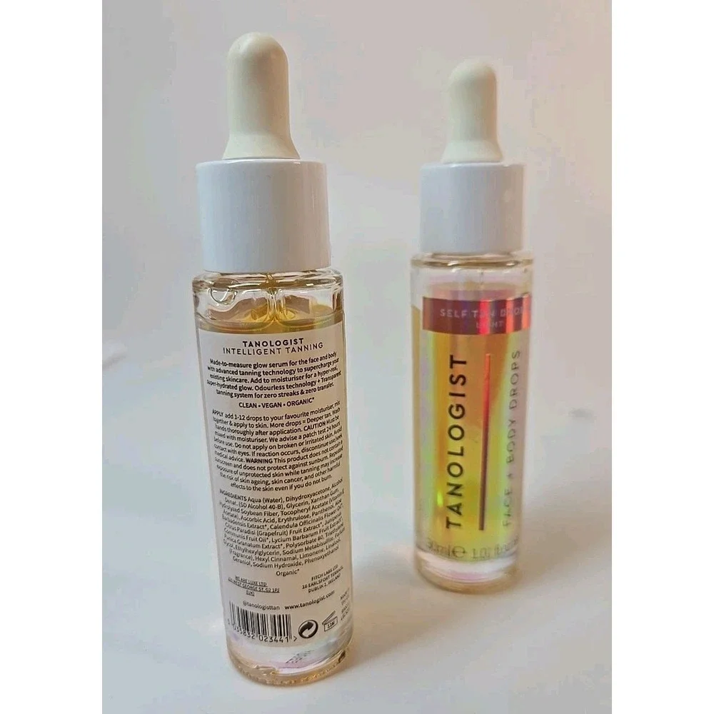 Tanologist‎ Face & Body Drops Self Tan Drops 1.01 fl oz Each LIGHT - Lot of 2